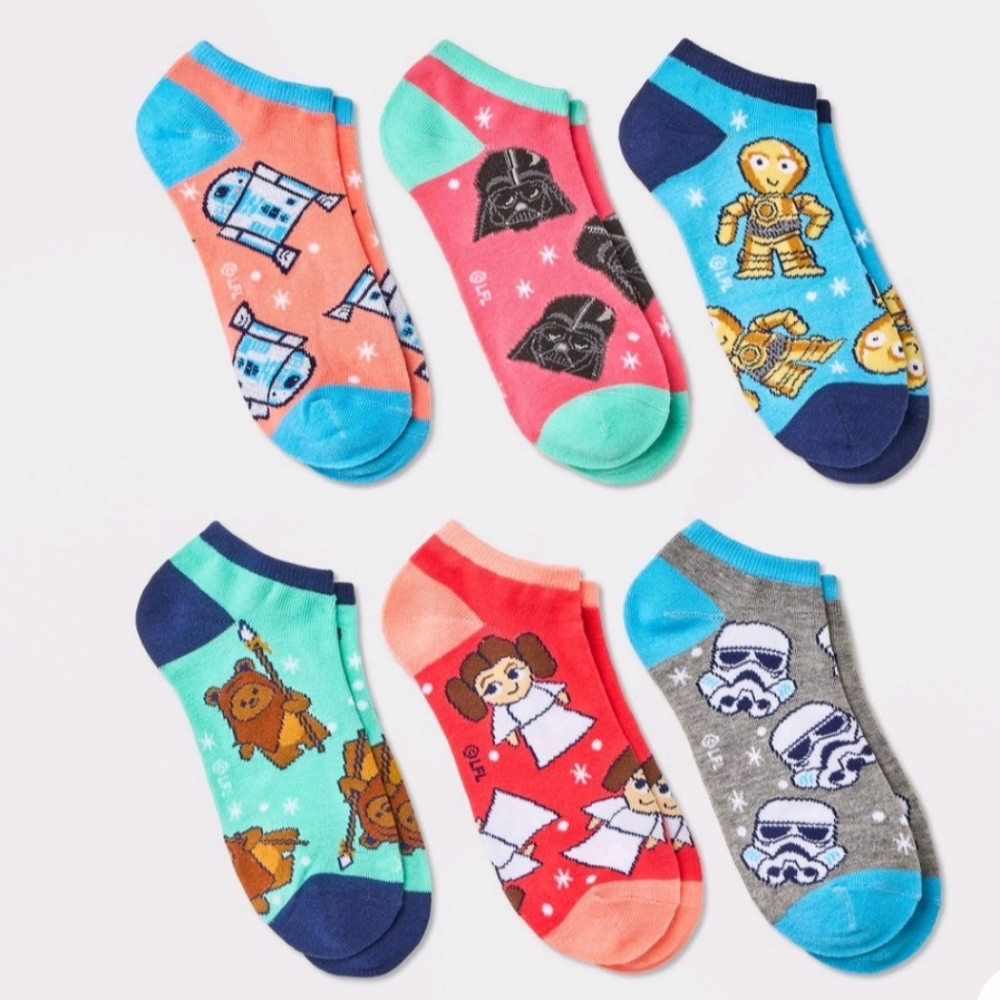STAR WARS Low-cut Character Socks 6 Pairs